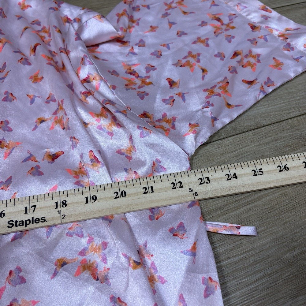 Victoria Secret Womens Size S/M Butterfly Print Lightweight Robe Light Pink - Picture 4 of 8
